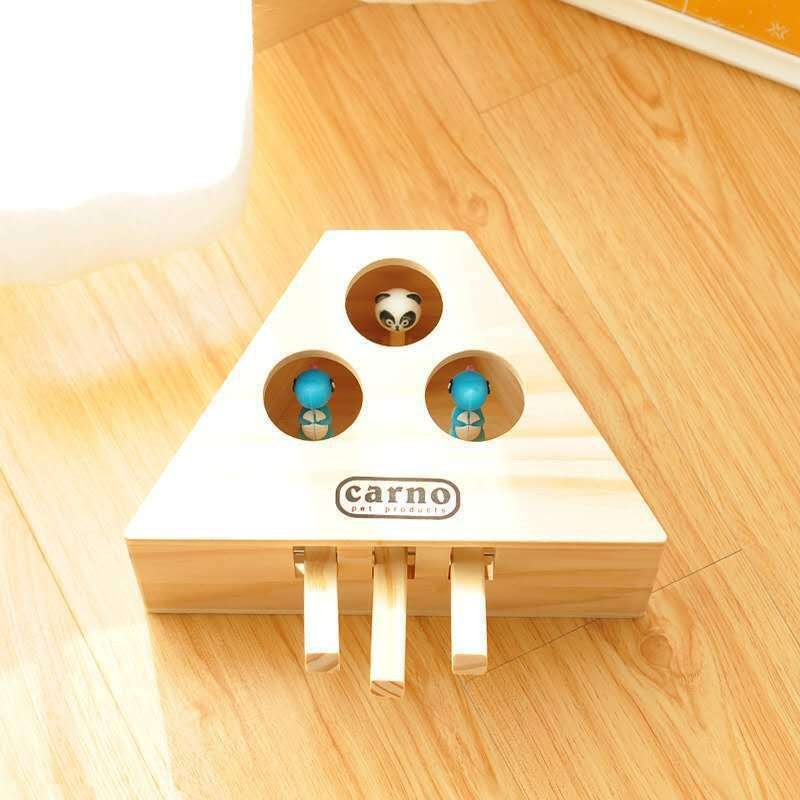 Cat Toy Hamster Solid Wood Hamster Machine Net Red Cartoon Interactive Funny Cat Toy Cat Toy - Image 4