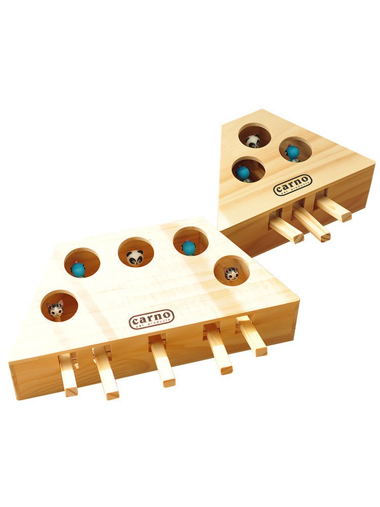 Cat Toy Hamster Solid Wood Hamster Machine Net Red Cartoon Interactive Funny Cat Toy Cat Toy - Image 2